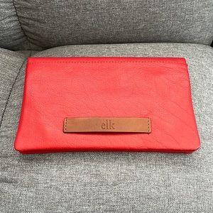 ELK AU women’s leather wallet clutch - red